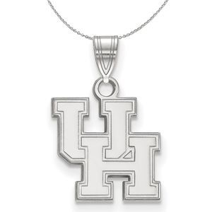 Sterling Silver U. of Houston Small Necklace - 20 Inch